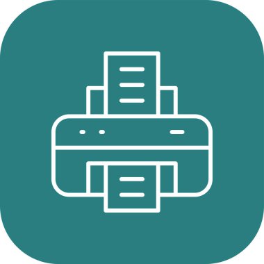 Eşsiz Yazıcı Vektör Kabartma Simgesi