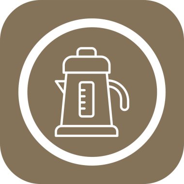 Modern kahve ikon tasarım elementinin vektör çizimi. logo olarak kullanılabilir, kahve makinesi simgesi,