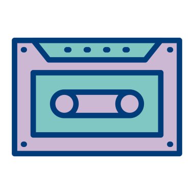 kaset teybi ikon vektör illüstrasyon tasarımı