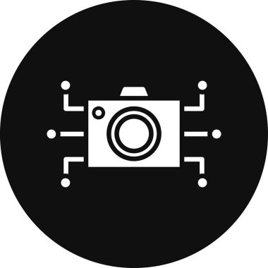 Bir kamera simgesinin vektör illüstrasyonu