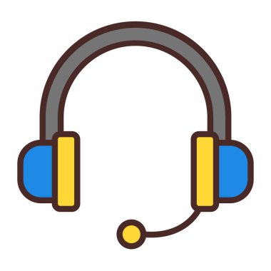 ses kulaklığı simgesi vektör illüstrasyonu