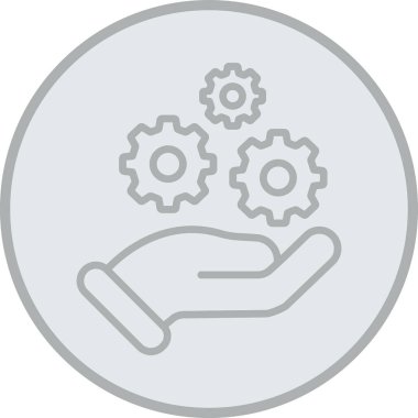 dişliler web vektör çizgisi simgesi