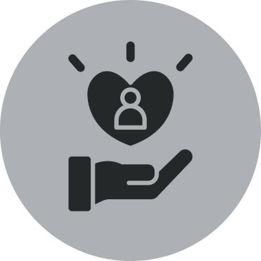 Kalp ikonu vektör illüstrasyonu