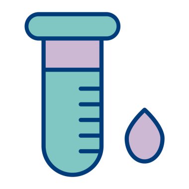 Bırakma simgesi vektör illüstrasyon tasarımlı test tüpü