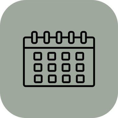 Takvim simgesi vektör illüstrasyonu