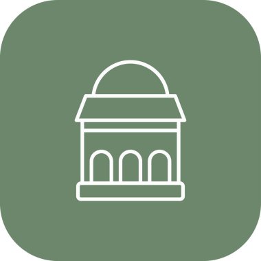 Üniversite düz simgesi, vektör illüstrasyonu