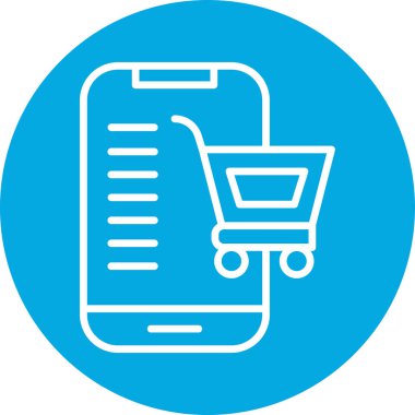 Alışveriş. Web simgesi basit illüstrasyon