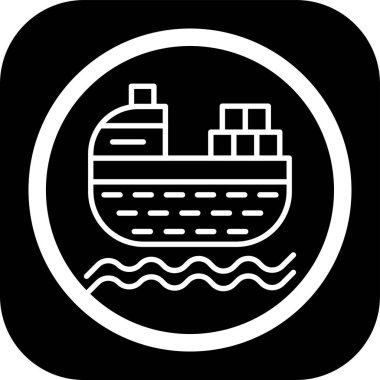Gemi simgesi vektör illüstrasyonu