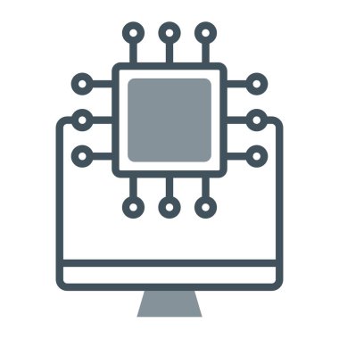 İşlemci simgesi. vektör illüstrasyonu