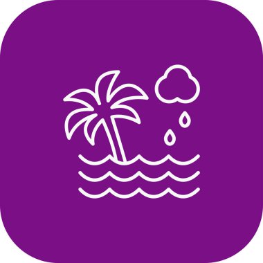 güzel su damlası vektör çizgisi simgesi