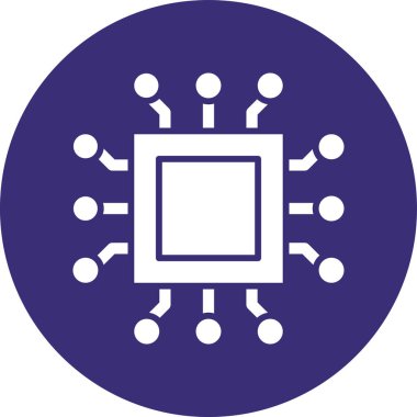 Çip simgesi vektör illüstrasyonu