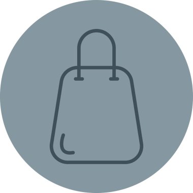 El çantası simgesi, vektör illüstrasyonu