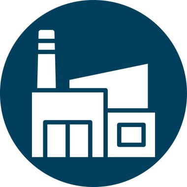 Fabrika simgesi, vektör illüstrasyonu