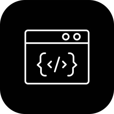 ana hat biçiminde kod kodlama geliştirme simgesi