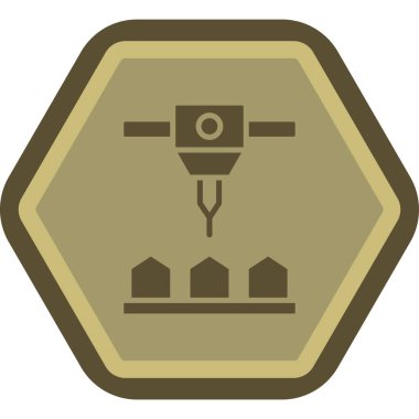 Moda tarzında izole edilmiş askeri simge