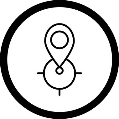 konum. Web simgesi basit illüstrasyon