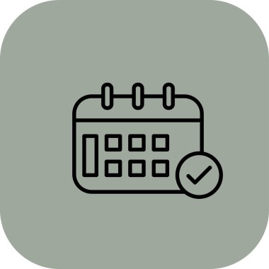 takvim vektör illüstrasyon simgesi