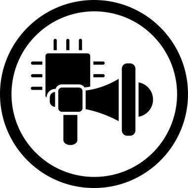 Konuşmacı. Web simgesi basit illüstrasyon