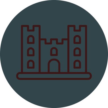 Bir bina simgesinin vektör illüstrasyonu