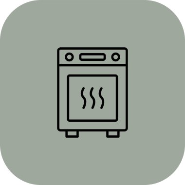 Soba simgesinin vektör illüstrasyonu