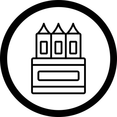 Modern yapı simgesinin vektör illüstrasyonu