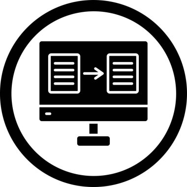 Tarayıcı. Web simgesi basit illüstrasyon