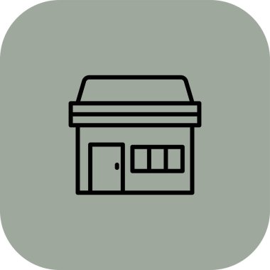 Uygun Mağaza simgesi, vektör illüstrasyonu