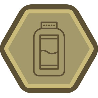 Şişe. Web simgesi basit illüstrasyon