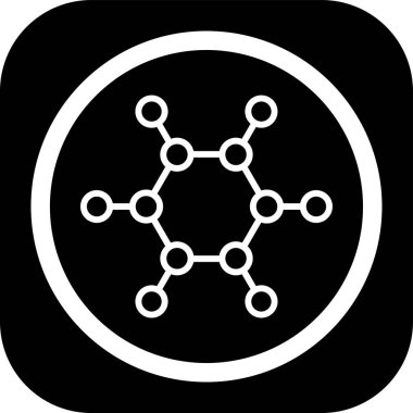 veri analiz vektör simgesi. biçim düz yuvarlak kare düğme, siyah ve beyaz arkaplan, beyaz arkaplan.