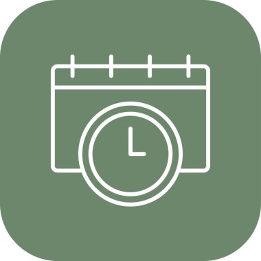 saat düz vektör simgesi