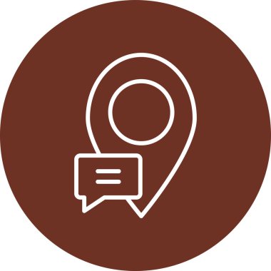 Vektör konumu simge illüstrasyonu