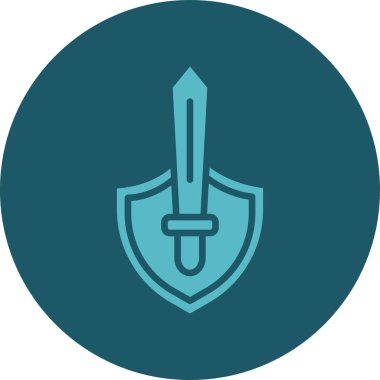 Kalkan simgesi, basit vektör illüstrasyonu