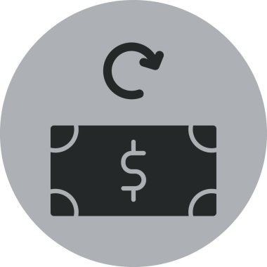 Dolar. Web simgesi basit illüstrasyon