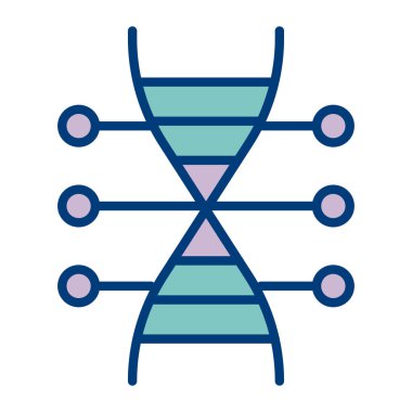DNA yapısı renk simgesi. DNA yapısı işareti. izole resim