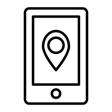 konum simgesi, navigasyonun vektör illüstrasyonu