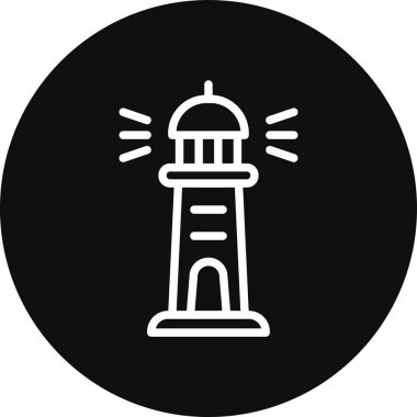 Deniz feneri simgesinin vektör illüstrasyonu