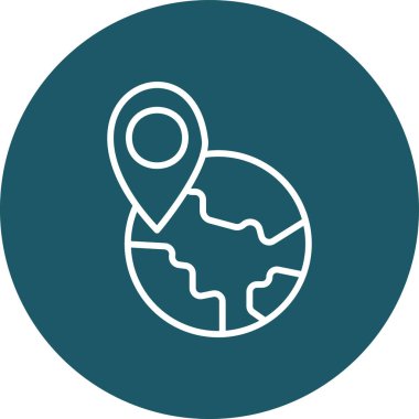 Vektör konumu simge illüstrasyonu