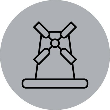 Bir çadır simgesinin vektör illüstrasyonu