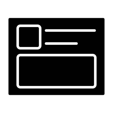 Kart vektör düz simgesi