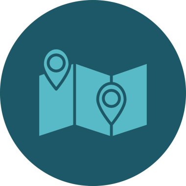 konum haritası pin konumu simgesi doldurulmuş ana hat biçimi