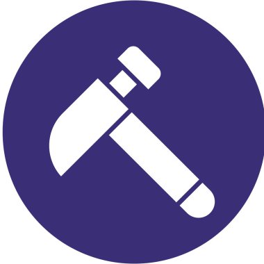 Çekiç simgesi. Vektör çizim