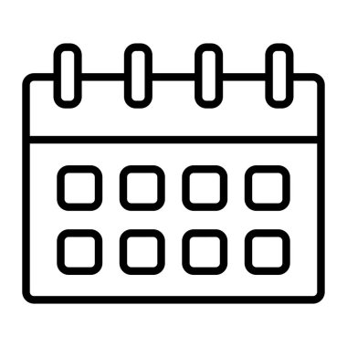 takvim çizgisi vektör simgesi.
