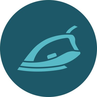 Bir teknenin mavi ve beyaz ikonunun vektör çizimi