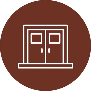 Kapı simgesinin vektör illüstrasyonu