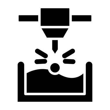 Stereolitografi web simgesi, vektör illüstrasyonu