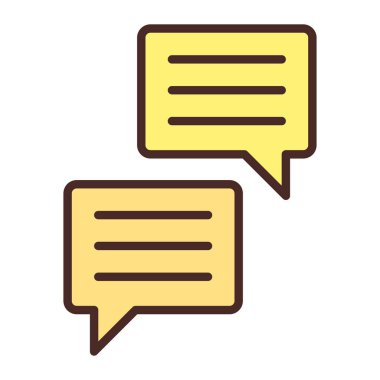 Sohbet mesajı vektör illüstrasyonu