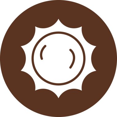 Bir yıldızlı kahve çekirdeğinin vektör simgesi