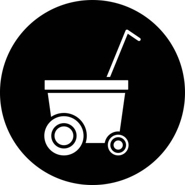 Alışveriş arabası simgesinin vektör çizimi