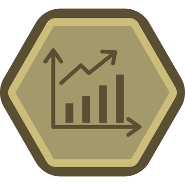 iş grafiği simgesi, vektör illüstrasyonu