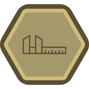 Bir fabrika simgesinin vektör illüstrasyonu